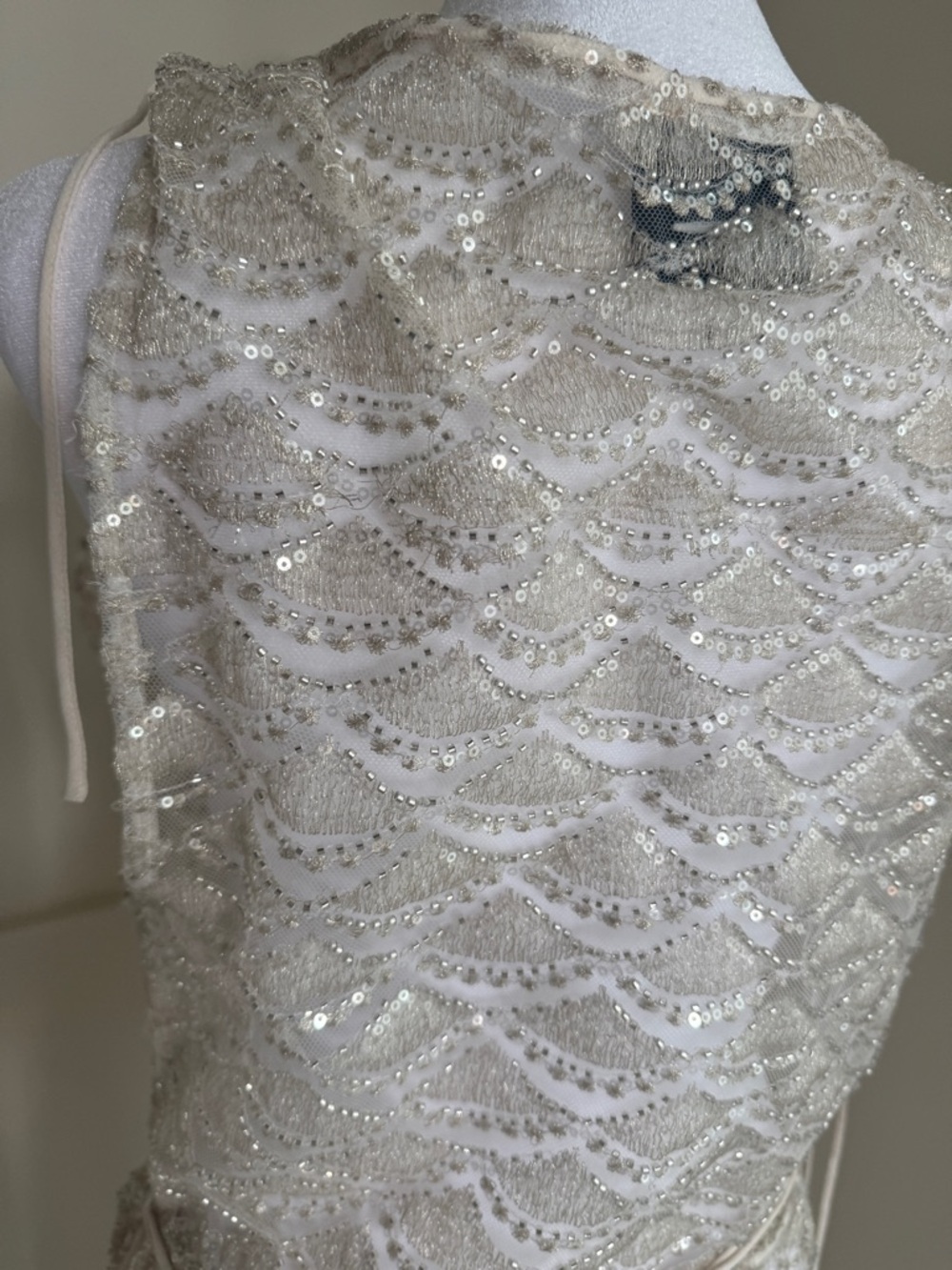 Reformation Champagne Beaded Maxi Dress - Picture 12 of 14